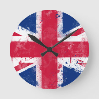 Flagge des Vereinigten Königreichs oder der Union  Runde Wanduhr