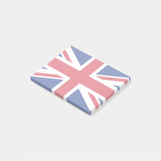 Flagge des Vereinigten Königreichs. Post-it Klebezettel (angewinkelt)