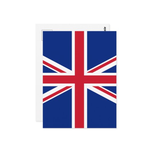 Flagge des Vereinigten Königreichs Postkarte (Vorderseite/Rückseite Beispiel)