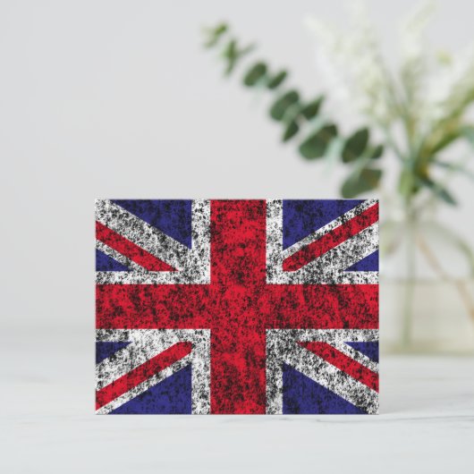 Flagge des Vereinigten Königreichs Postkarte (Stehend Vorderseite)