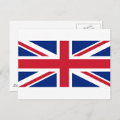 Flagge des Vereinigten Königreichs Postkarte (Vorne/Hinten)