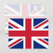 Flagge des Vereinigten Königreichs Postkarte (Vorne/Hinten)