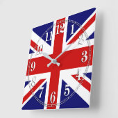 Flagge des Vereinigten Königreichs Quadratische Wanduhr (Winkel)