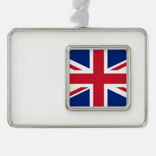 Flagge des Vereinigten Königreichs Rahmen-Ornament Silber