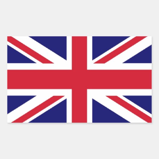 Flagge des Vereinigten Königreichs Rechteckiger Aufkleber (Vorderseite)