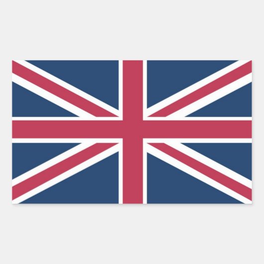 Flagge des Vereinigten Königreichs Rechteckiger Aufkleber (Vorderseite)