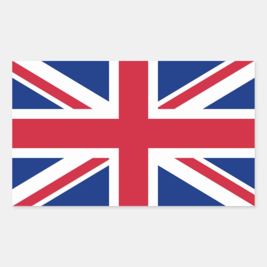 Flagge des Vereinigten Königreichs Rechteckiger Aufkleber (Vorderseite)