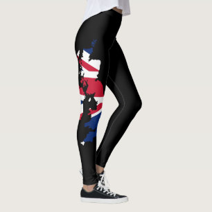 Flagge des Vereinigten Königreichs Red Blue White Leggings