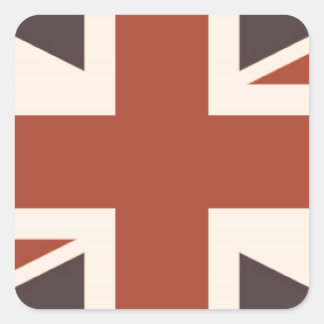 Flagge des Vereinigten Königreichs - Retro Quadratischer Aufkleber