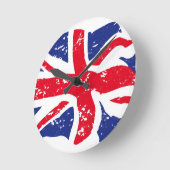 Flagge des Vereinigten Königreichs Runde Wanduhr (Winkel)
