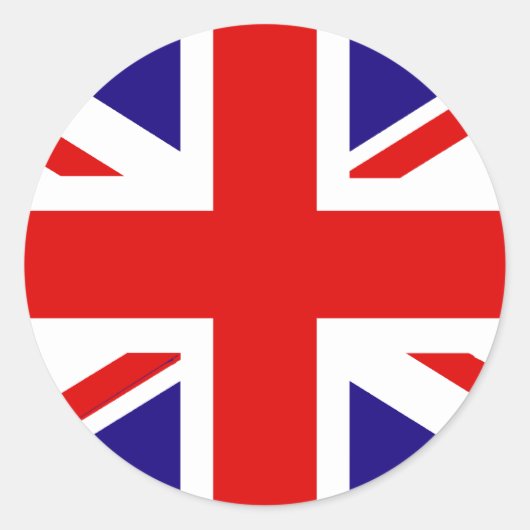 Flagge des Vereinigten Königreichs Runder Aufkleber (Vorderseite)