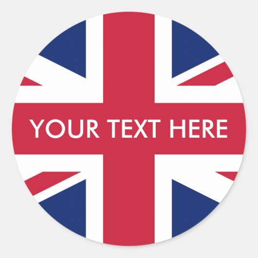 Flagge des Vereinigten Königreichs Runder Aufkleber (Vorderseite)