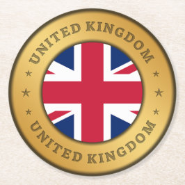 Flagge des Vereinigten Königreichs Runder Pappuntersetzer