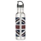 Flagge des Vereinigten Königreichs Rustikale Vinta Edelstahlflasche (Rückseite)