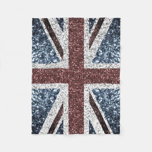 Flagge des Vereinigten Königreichs Rustikale Vinta Fleecedecke (Vorderseite)