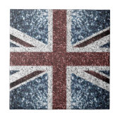 Flagge des Vereinigten Königreichs Rustikale Vinta Fliese (Vorderseite)
