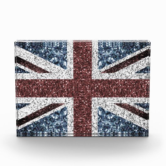 Flagge des Vereinigten Königreichs Rustikale Vinta Fotoblock (Vorderseite)