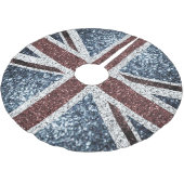 Flagge des Vereinigten Königreichs Rustikale Vinta Polyester Weihnachtsbaumdecke (Schrägansicht)