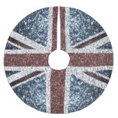 Flagge des Vereinigten Königreichs Rustikale Vinta Polyester Weihnachtsbaumdecke (Vorderseite)