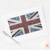 Flagge des Vereinigten Königreichs Rustikale Vinta Rechteckiger Aufkleber (Umschlag)