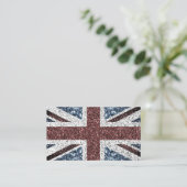 Flagge des Vereinigten Königreichs Rustikale Vinta Visitenkarte (Stehend Vorderseite)