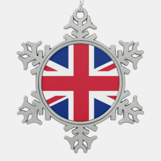 Flagge des Vereinigten Königreichs Schneeflocken Zinn-Ornament