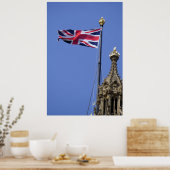 Flagge des Vereinigten Königreichs über Westminste Poster (Küche)