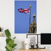 Flagge des Vereinigten Königreichs über Westminste Poster (Heimbüro)