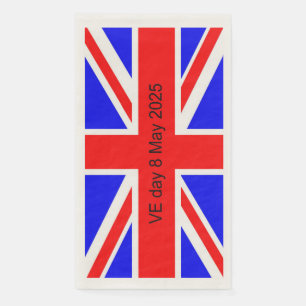 Flagge des Vereinigten Königreichs VE Tag 2025 Serviette