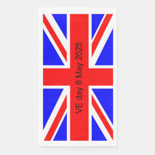 Flagge des Vereinigten Königreichs VE Tag 2025 Serviette