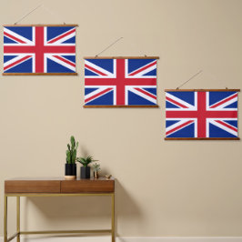 Flagge des Vereinigten Königreichs Wandteppich Mit Holzrahmen