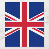 Flagge des Vereinigten Königreichs Weinetikett (Einzelnes Label)
