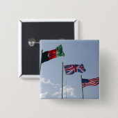 Flagge des Vereinigten Königreichs zwischen afghan Button (Vorne & Hinten)