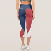 Flagge des Vereinigten Staat Capri Leggings (Rückseite)