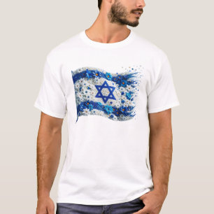 Flagge des Volkes Israel erblüht in Blumen T-Shirt