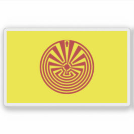 Flagge des Volkes von Akimel O'odham (Pima), Mexik Aufkleber