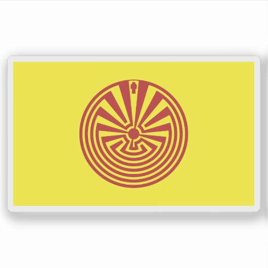 Flagge des Volkes von Akimel O'odham (Pima), Mexik Aufkleber (Vorderseite)