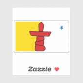 Flagge des Volkes von Nunavut, Kanada Aufkleber (Blatt)