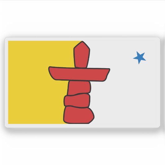 Flagge des Volkes von Nunavut, Kanada Aufkleber (Vorderseite)