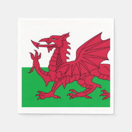 Flagge des Wales Papier Napkins Serviette