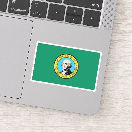 Flagge des Washingtoner Staat Aufkleber (Detail)