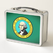 Flagge des Washingtoner Staat - USA Metall Brotdose (Vorderseite)