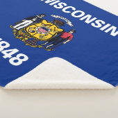 Flagge des Wisconsin-Staat Sherpadecke (3/4)