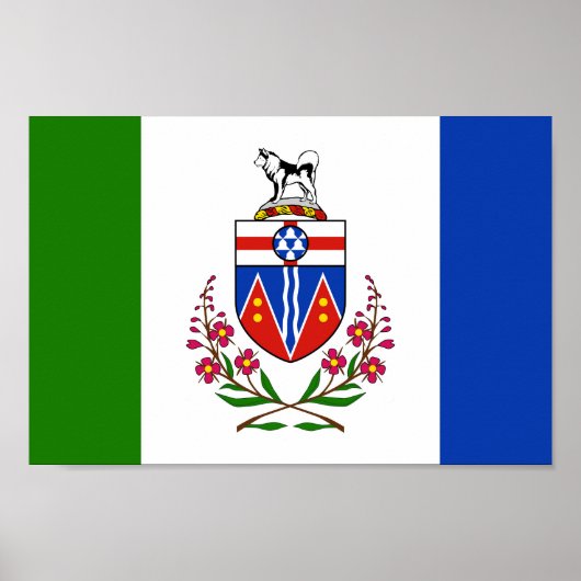Flagge des Yukon-Gebiets Poster (Vorne)