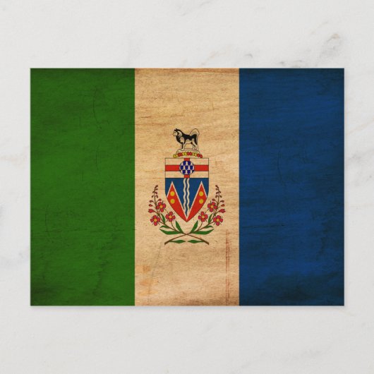 Flagge des Yukon-Gebiets Postkarte (Vorderseite)