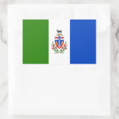 Flagge des Yukon-Gebiets Rechteckiger Aufkleber (Tasche)