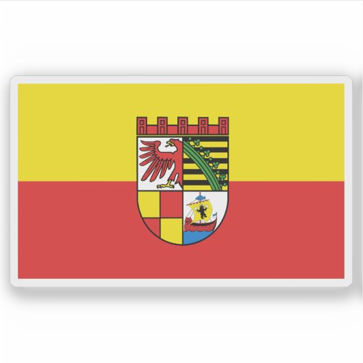 Flagge Dessau-Roßlau, Deutschland Aufkleber (Vorderseite)