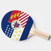 Flagge Detroits, Michigan Ping Pong Paddle Tischtennis Schläger (Seitenansicht)
