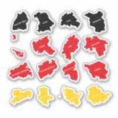 Flagge deutscher Staaten Aufkleber (Vorderseite)