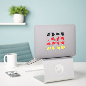 Flagge deutscher Staaten Aufkleber (Laptop auf Schreibtisch)